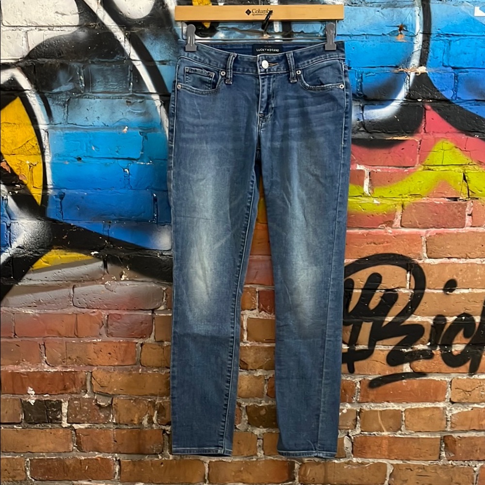 LUCKY BRAND-women’s blue cotton blend denim LOLITA SKINNY leg jeans